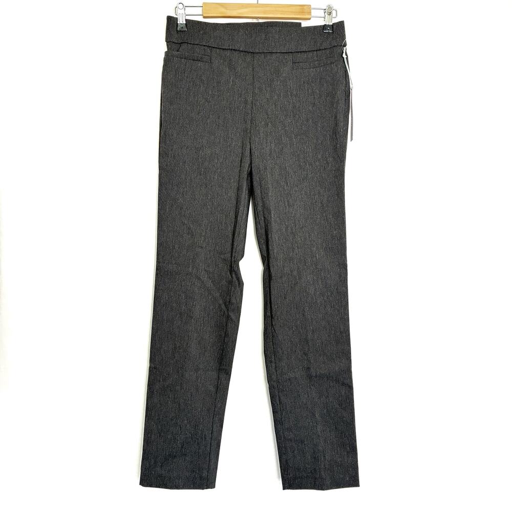 Liz Claiborne Lisa Charcoal Heather Secretly Slimming Pull-On Dress Pants NWT 2